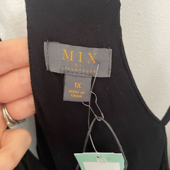 Mix by 41 Hawthorne black maxi dress with double straps size 1x nwt - Picture 4 of 10